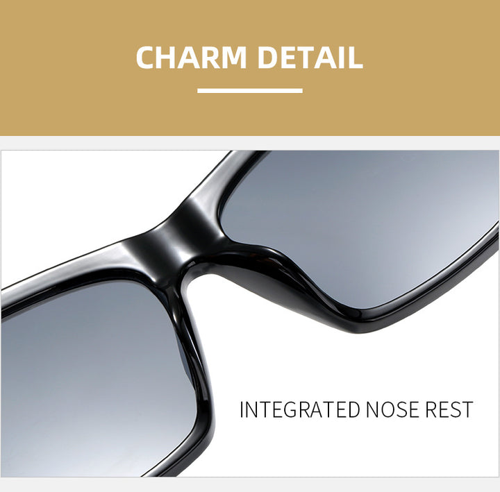 Women's trendy oversized sunglasses with innovative transparent frame Bowlift