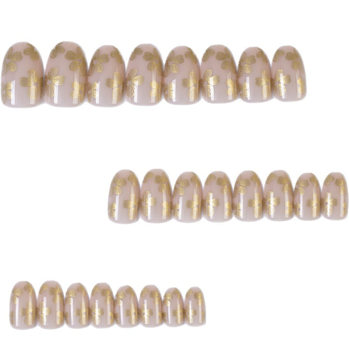 Artificial Nails in Delicate Flower Design Bowlift