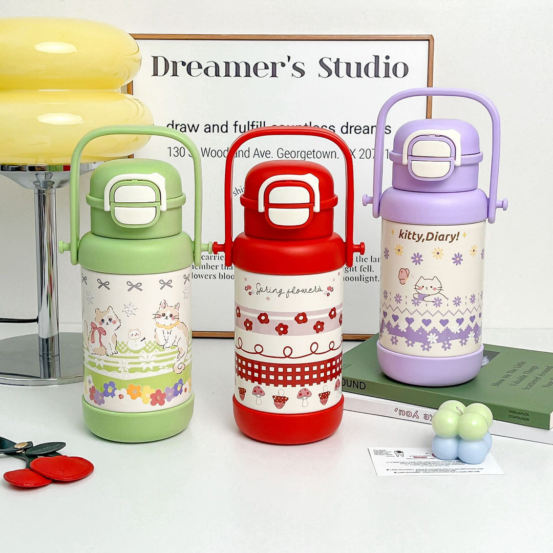 Ladies Insulated Thermos Bottle with Cute Animal Design Bowlift