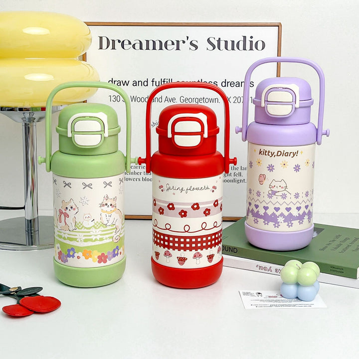 Ladies Insulated Thermos Bottle with Cute Animal Design Bowlift