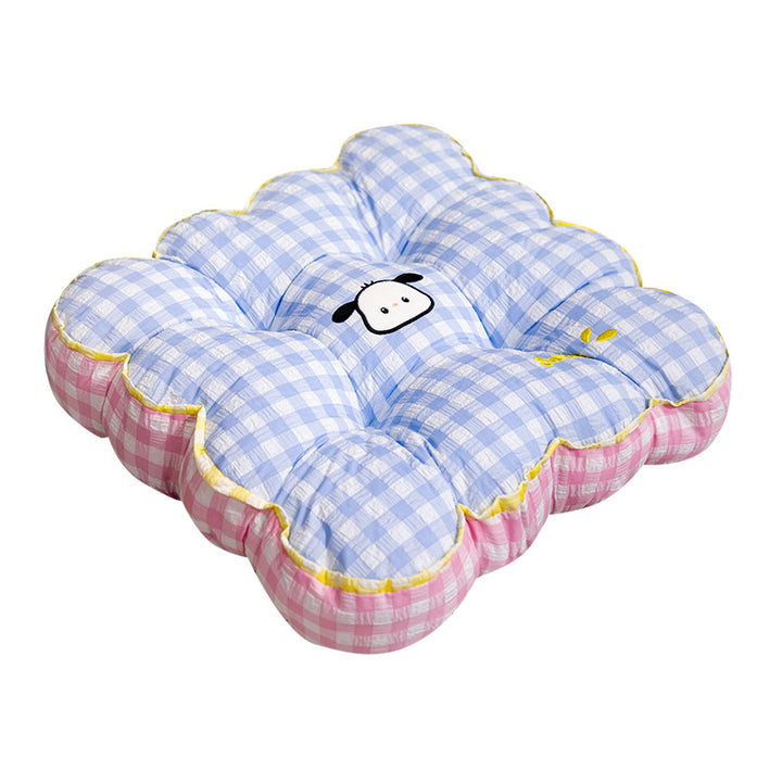 Padded seat cushion with floral motif Bowlift