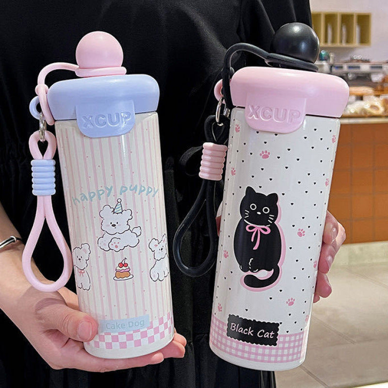 Women's Creative Water Bottle with Animal Design Bowlift