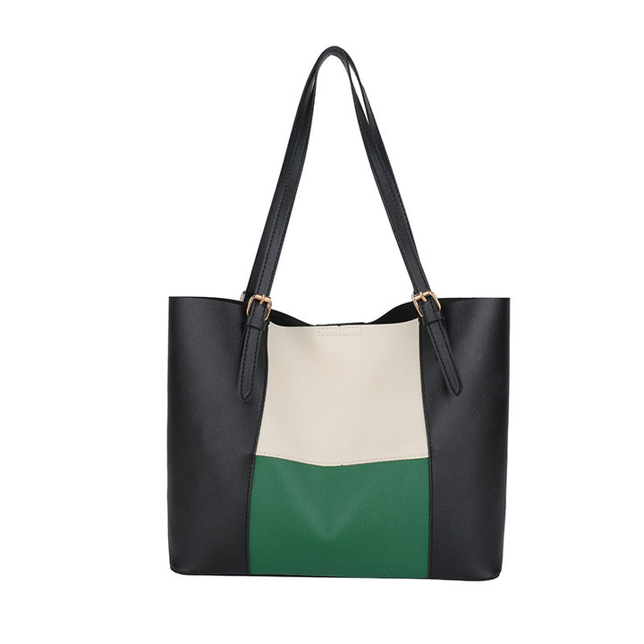Versatile Color Block Tote Bag Bowlift