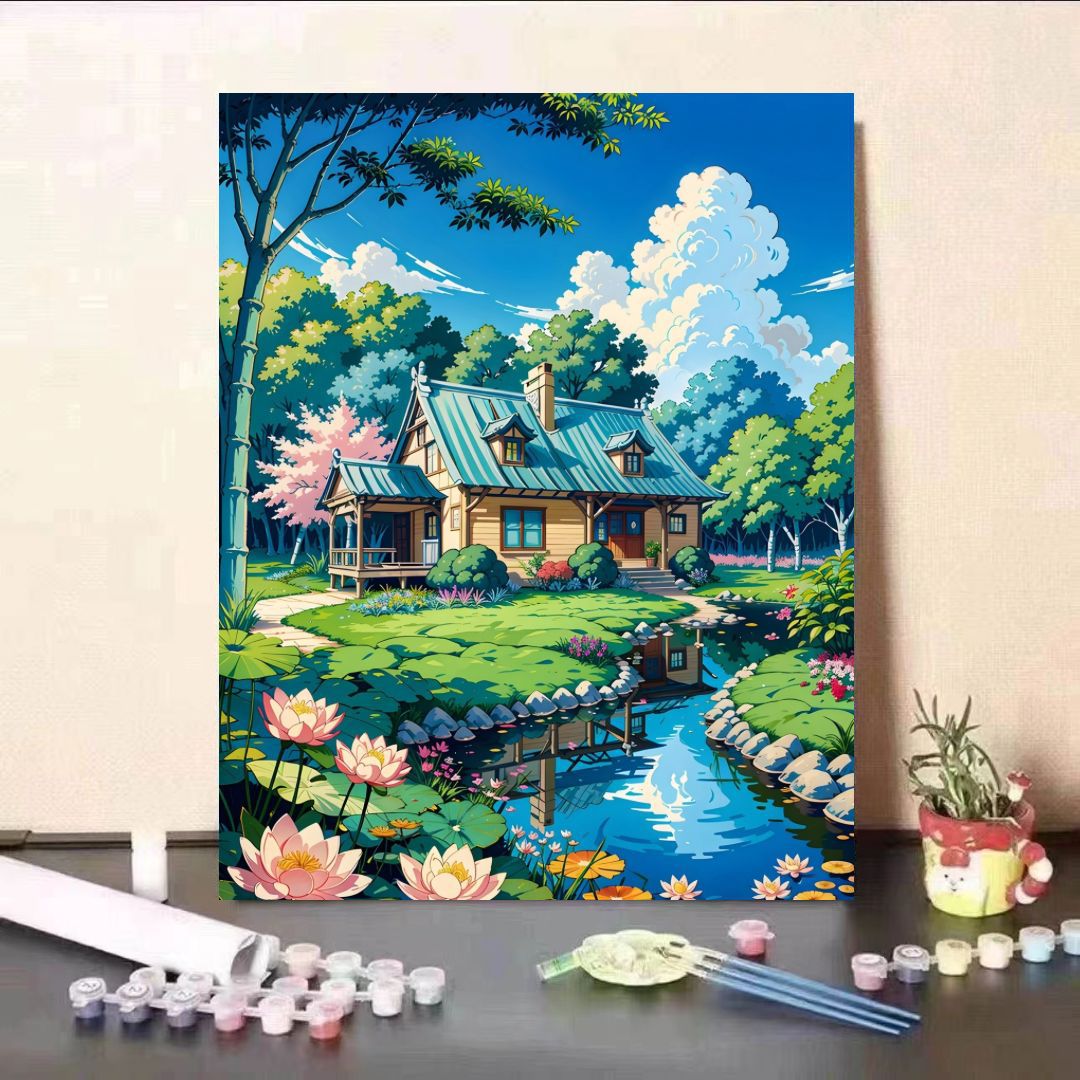 DIY Scenic Landscape Paint by Numbers Kit Bowlift