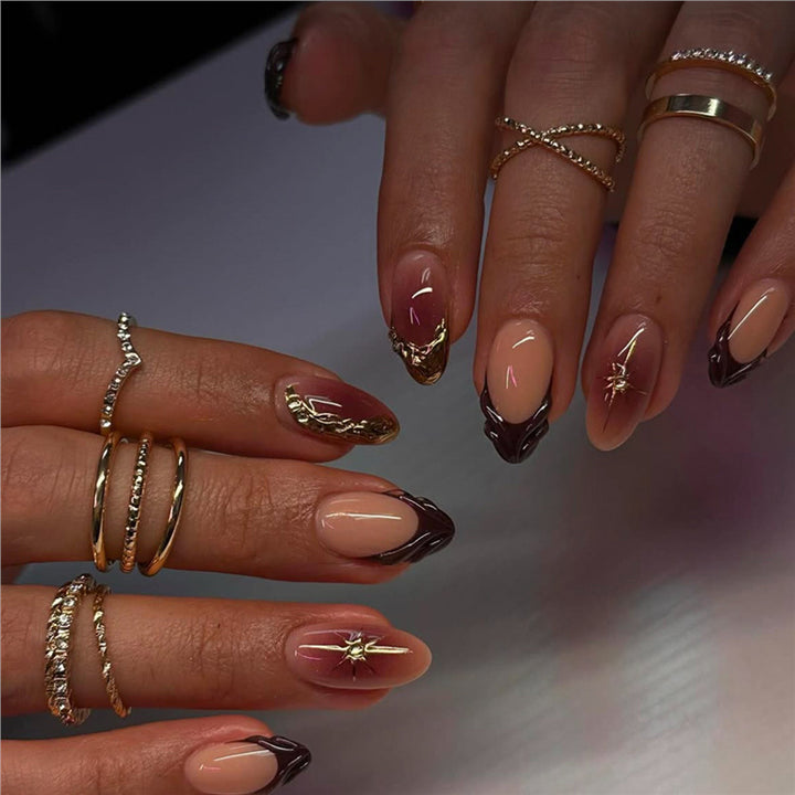 Artistic Gel Press-On Nail Art Bowlift