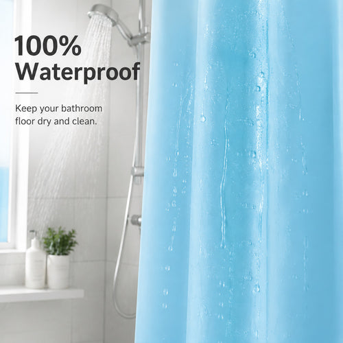 Waterproof Fabric Shower Curtain Bowlift
