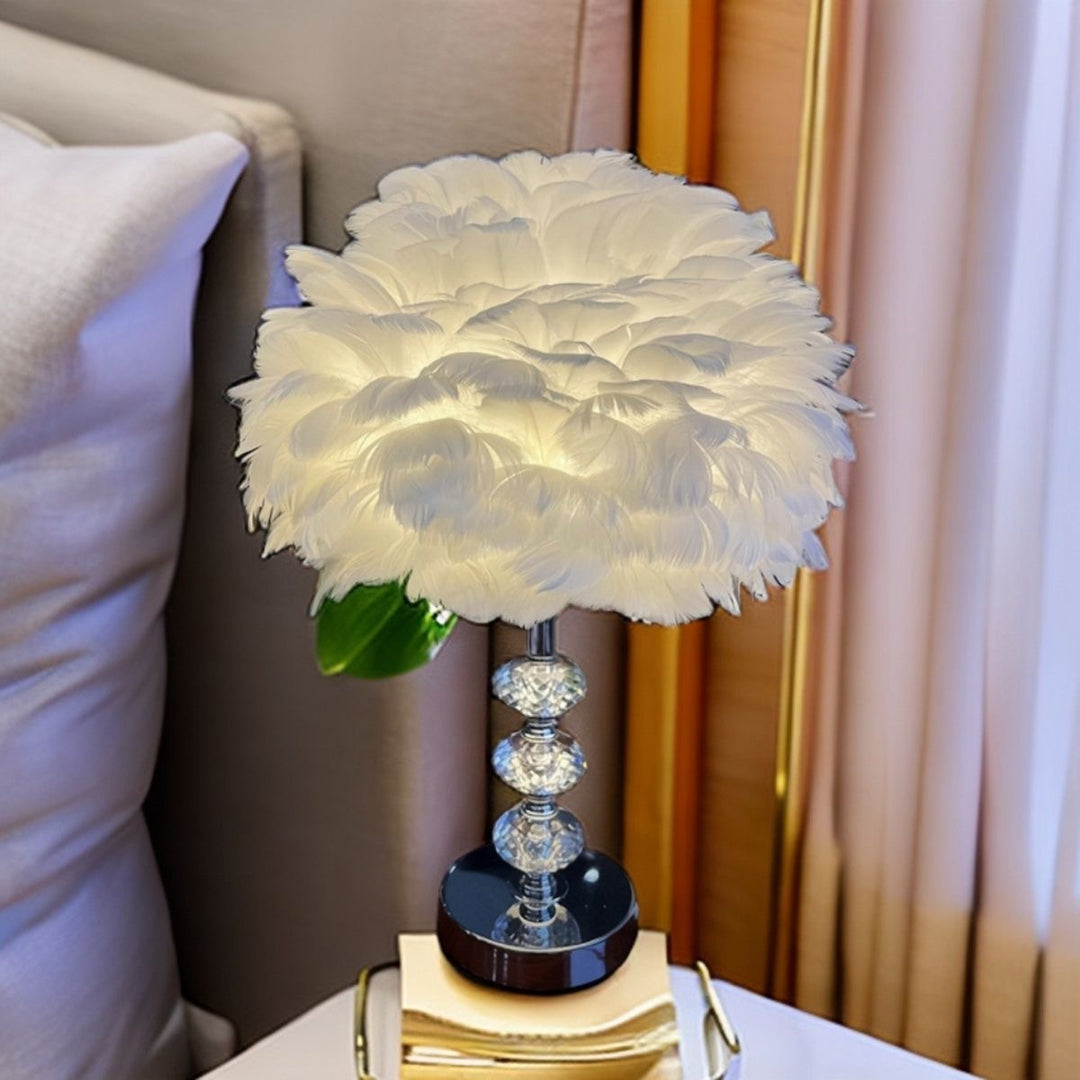 Feathered Decorative Table Lamp