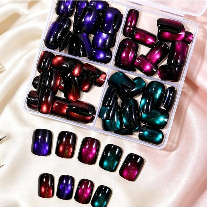 Magnetic Glitter Press-On Nail Set Bowlift