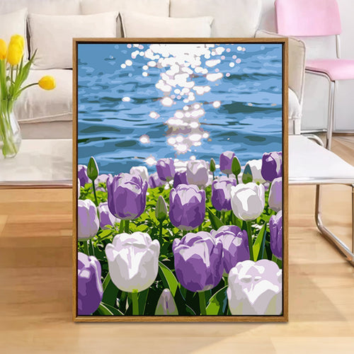 Floral Reflection Canvas Art Print Bowlift