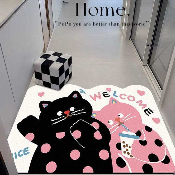 Playful Animal Print Entrance Mat