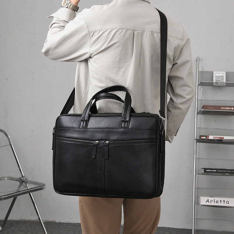 Professional Leather Briefcase Bowlift