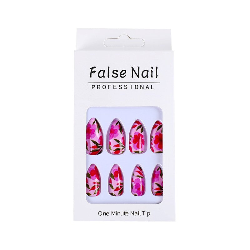 Artificial nails with exciting floral design Bowlift