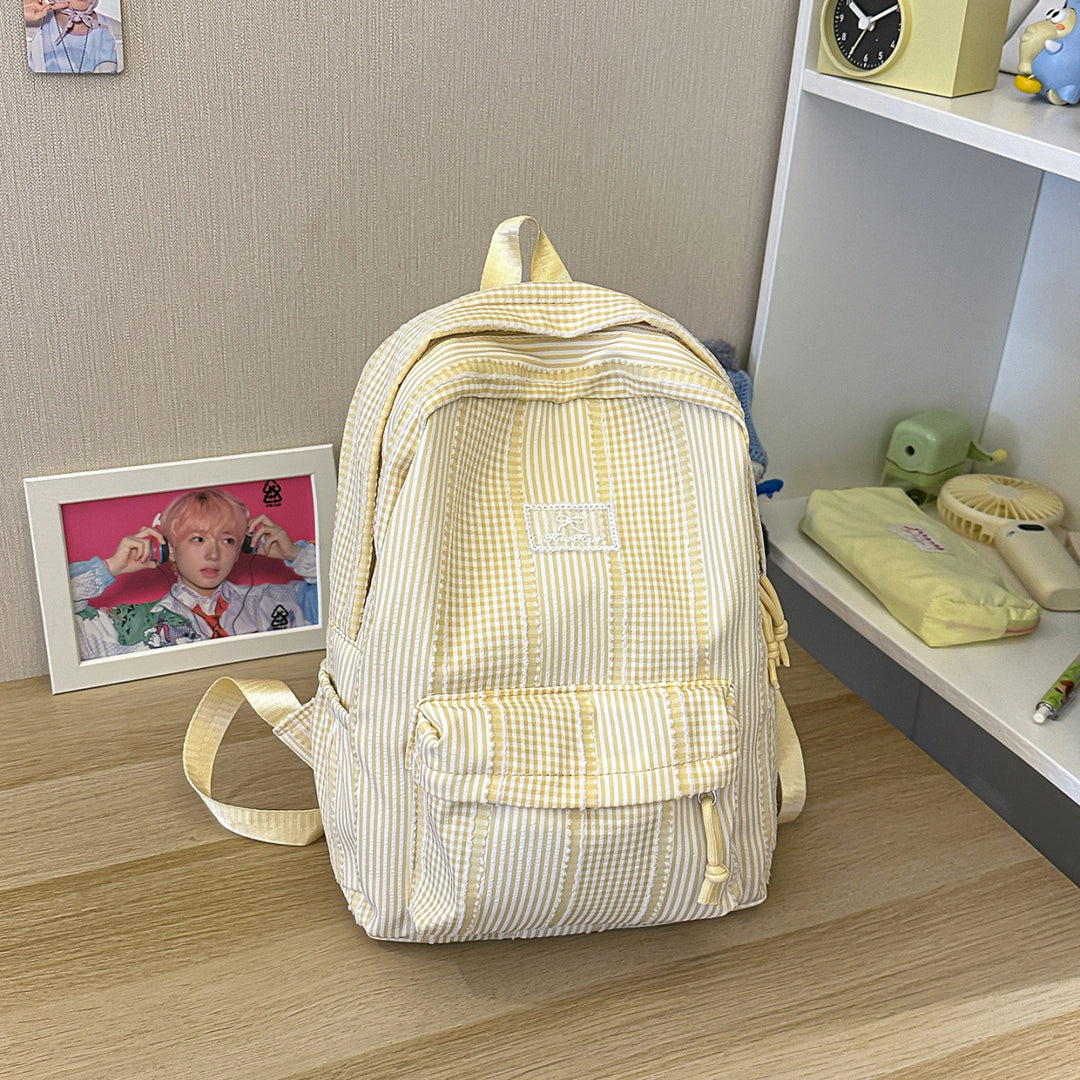 Casual Striped Backpack