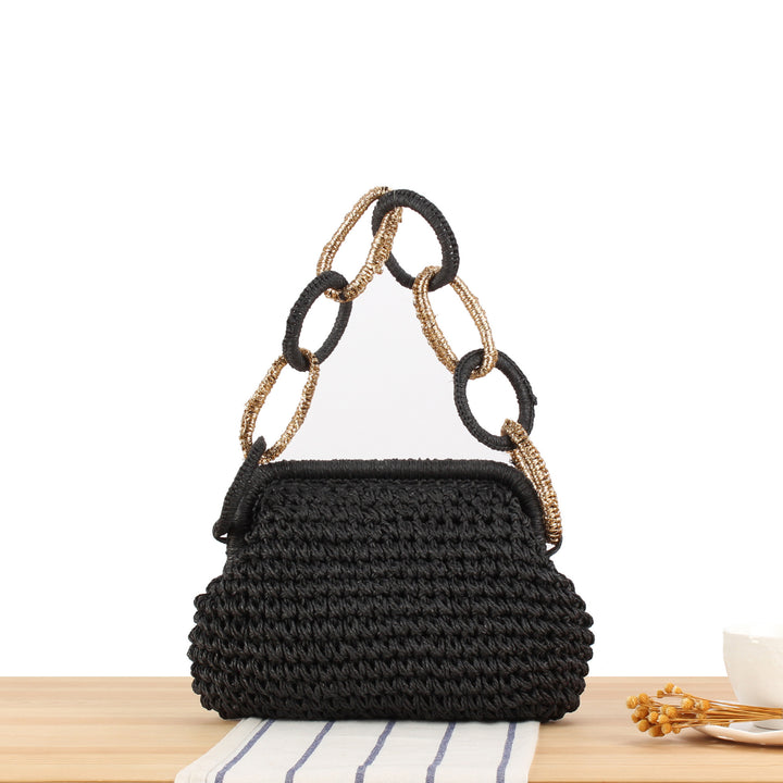 Handbag with Unique Chain Handle Bowlift