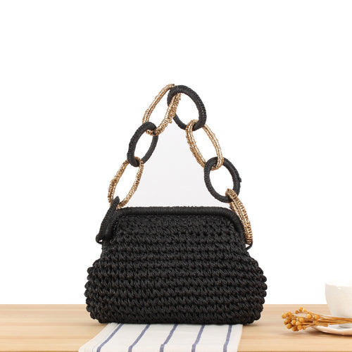Handbag with Unique Chain Handle Bowlift