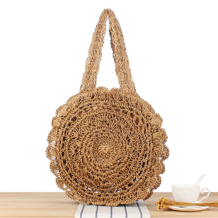 Handcrafted beach bag with artistic round design Bowlift