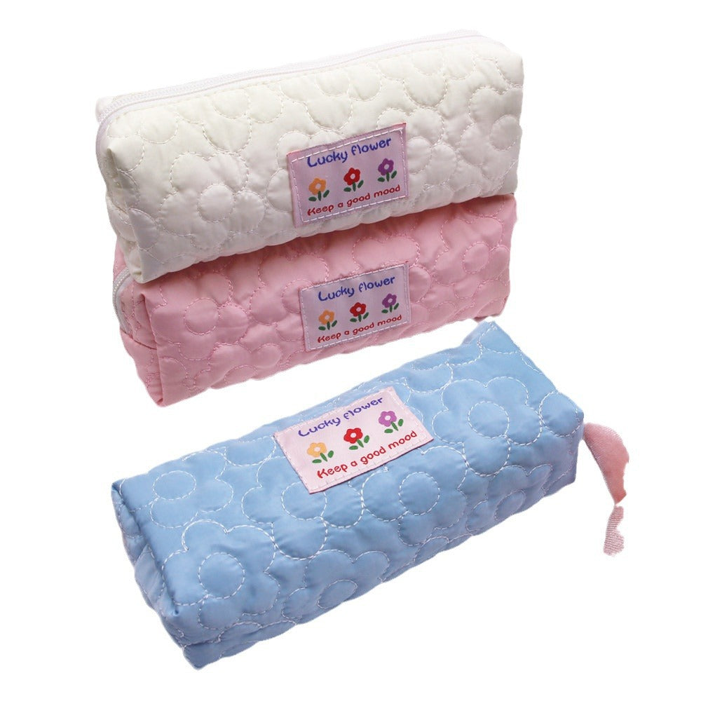 Quilted Cosmetic Pencil Case Bowlift