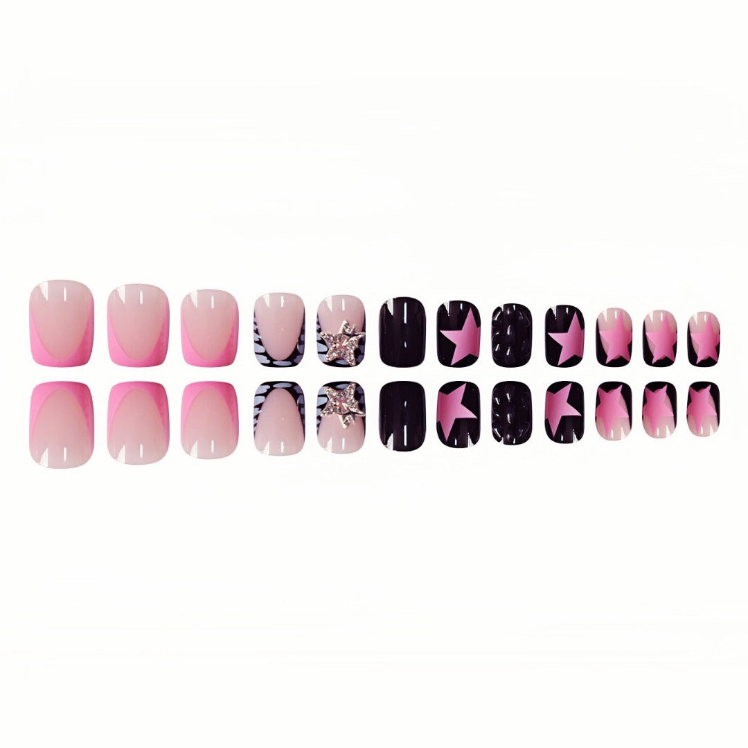 Artistic Star-Embellished Nail Art Extensions Bowlift