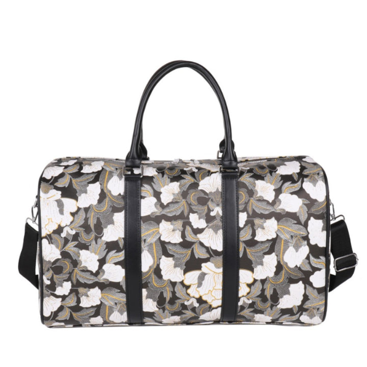 Elegant Floral Print Travel Duffle Bag Bowlift