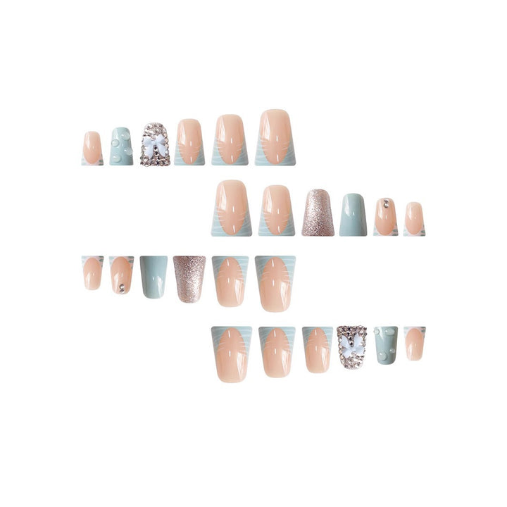 3D Bow and Rhinestone Nail Art Extensions Bowlift