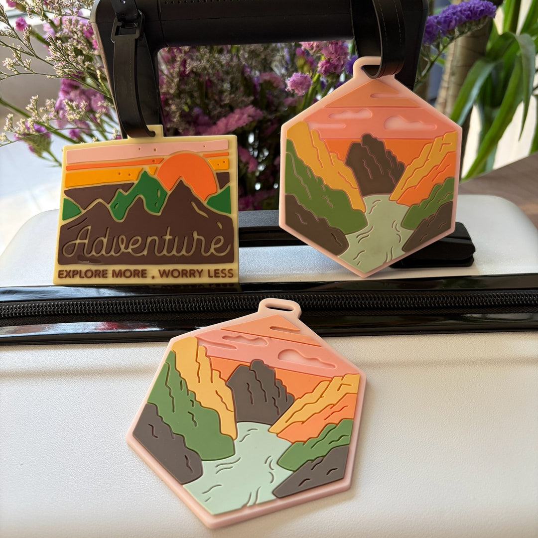 Adventure-Themed Luggage Tag Bowlift
