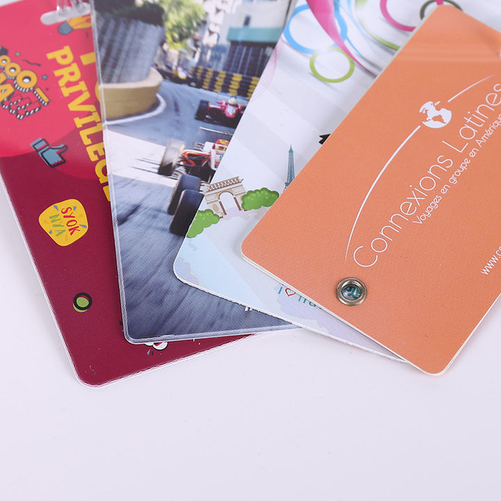 durable PVC luggage tag set with transparent loop Bowlift