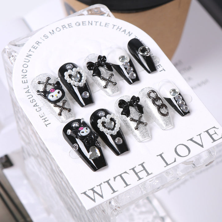 Themed Decorative Press-On Nail Set Bowlift