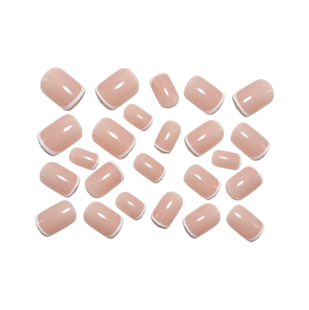 Acrylic Nails with Elegant French Tip Bowlift