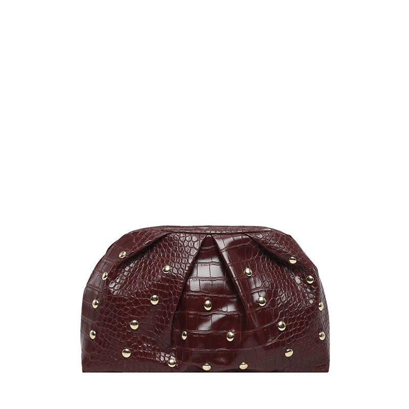 WoElegant Textured Crocodile Pattern Clutch Bag Bowlift