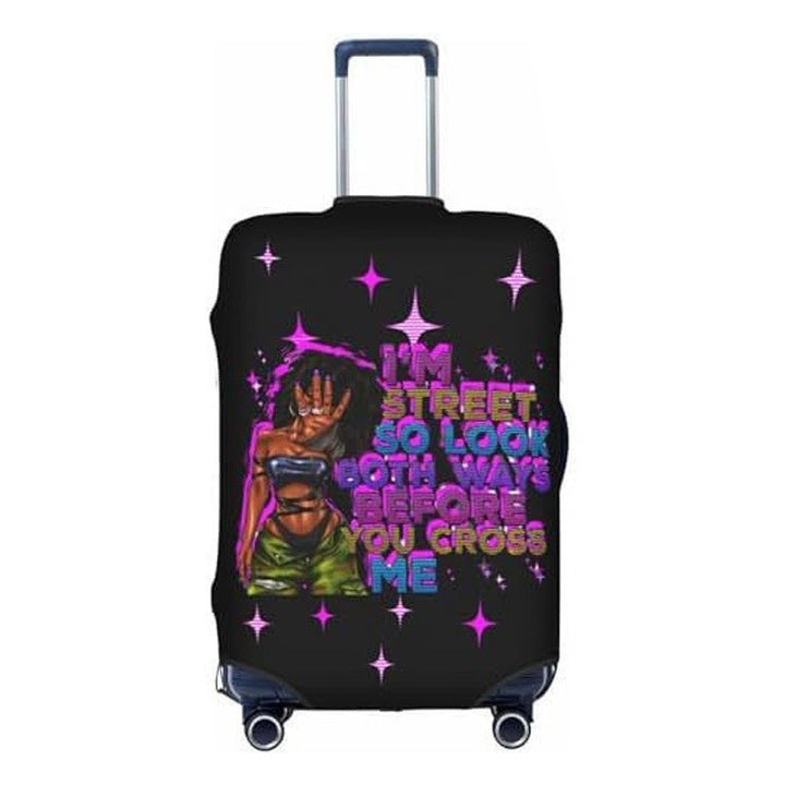Women's hard-shell suitcase with unique skull and rose design Bowlift