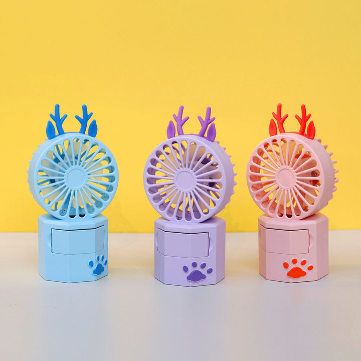 Unisex Portable Mini Fan with Animal Ears and USB Connection Bowlift