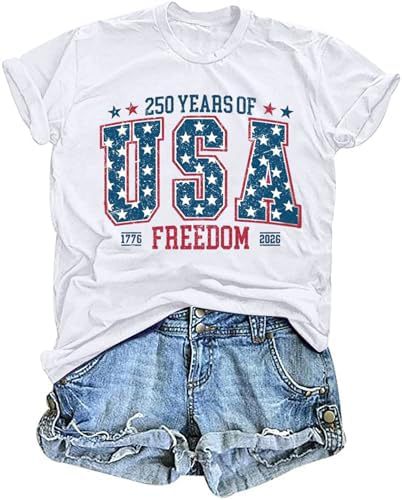 Unisex nan Patriotic semiquincentennial graphic cotton tee with distressed American flag and We the People print Bowlift