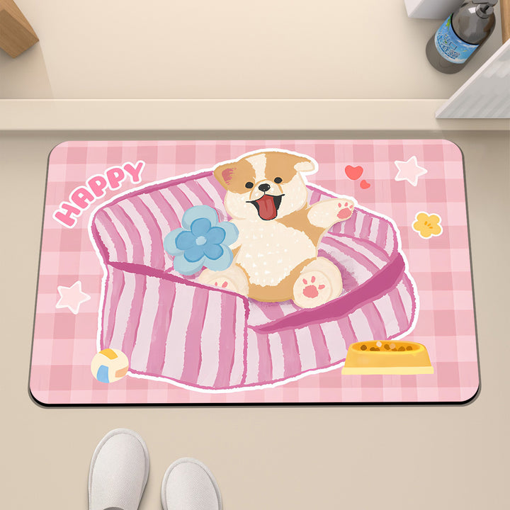 Playful Pet-Themed Floor Mat