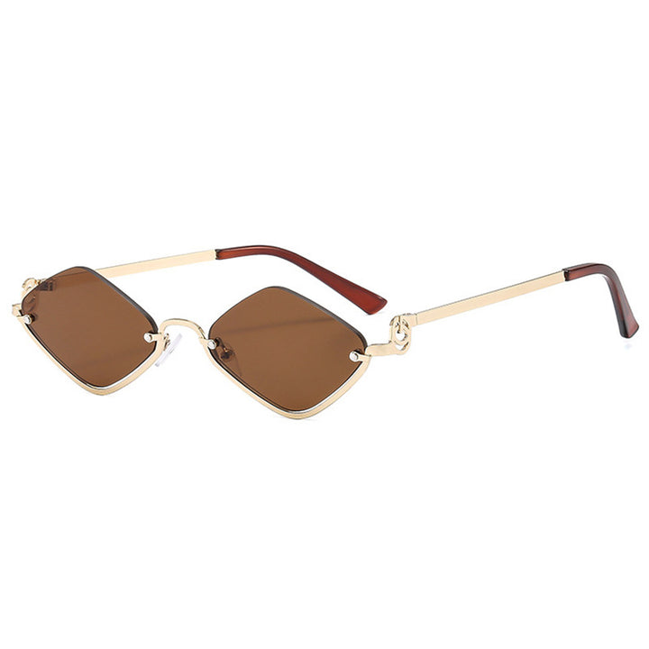 Women's trendy square sunglasses with delicate metal frame Bowlift