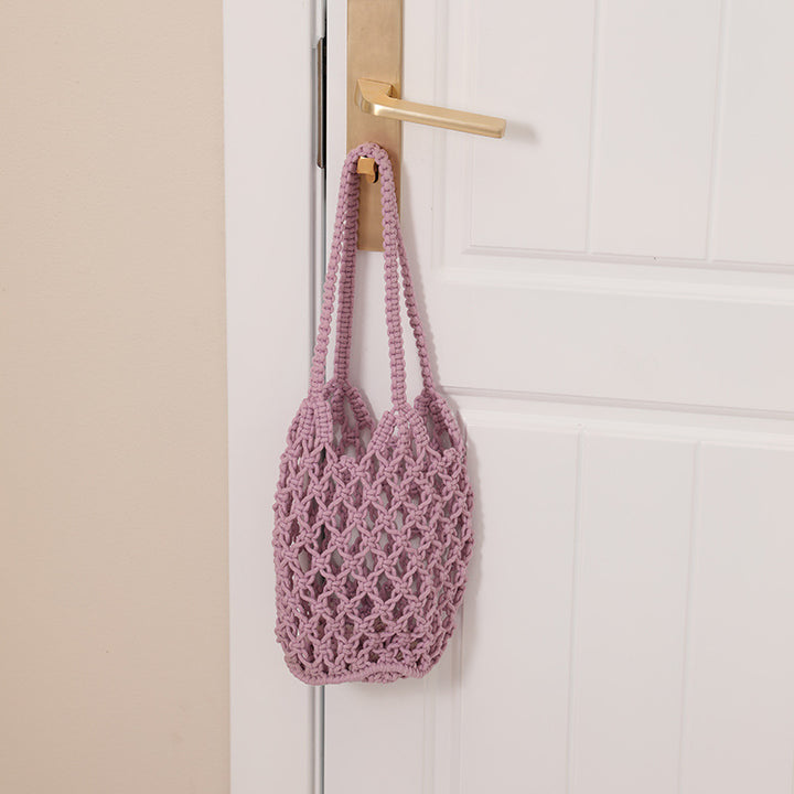 Macrame Tote Bag with Unique Lacing Bowlift