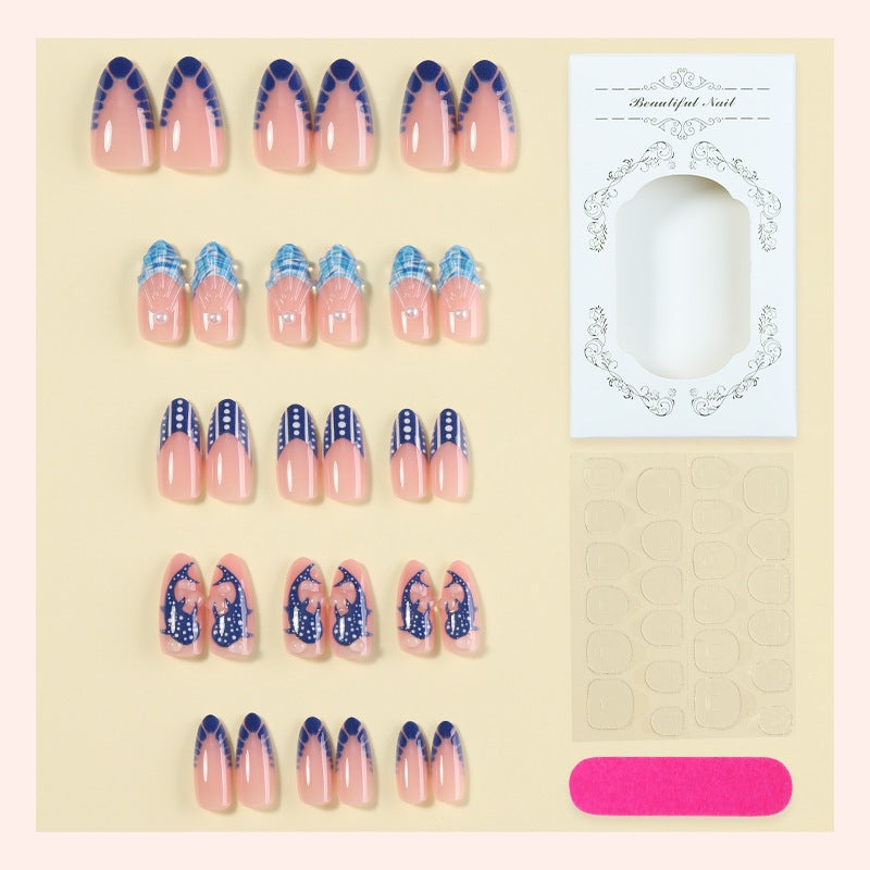 Acrylic nail set with elegant designs and glamorous accents Bowlift