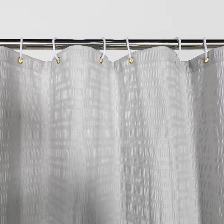 Premium Textured Shower Curtain Bowlift