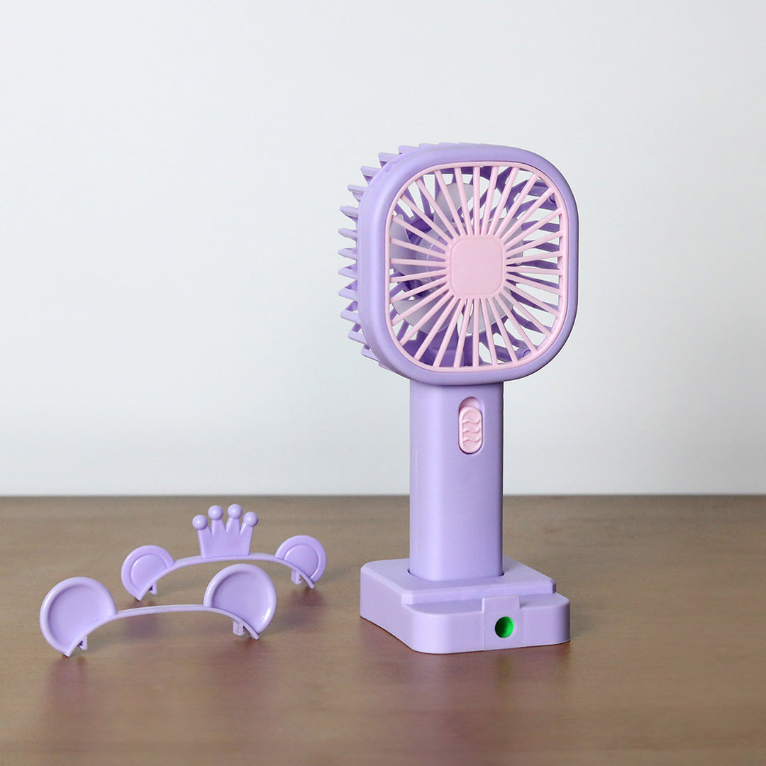 Unisex Portable Hand Fan with Cute Animal Design Bowlift