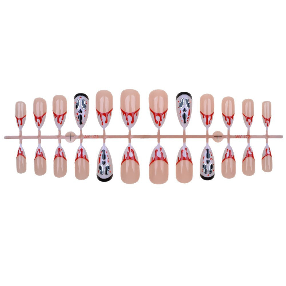 Artistic Horror-Themed Press-On Nails Bowlift