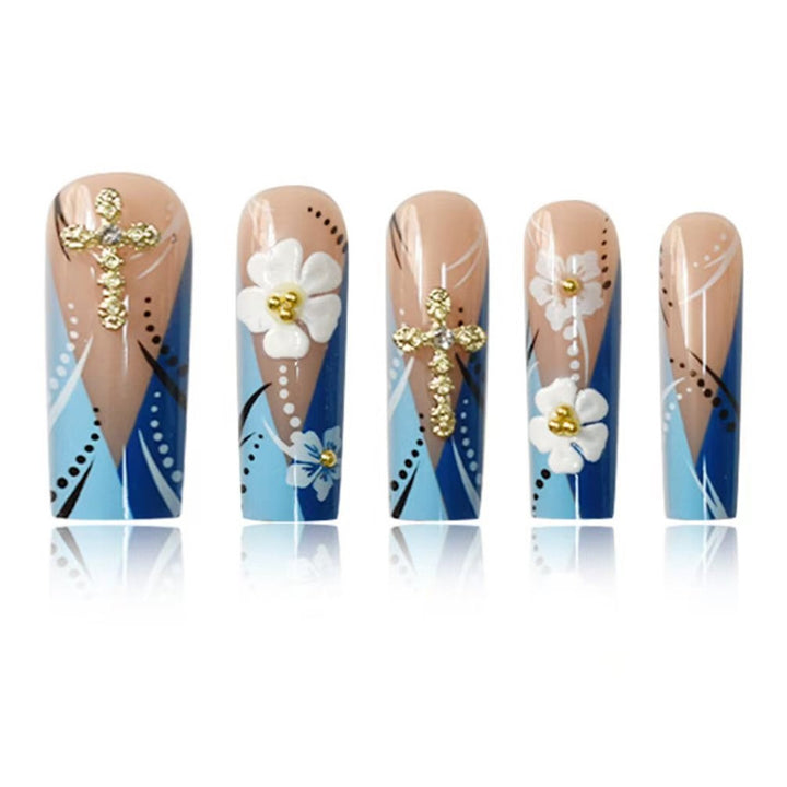 Decorative 3D Floral Nail Art Extensions Bowlift
