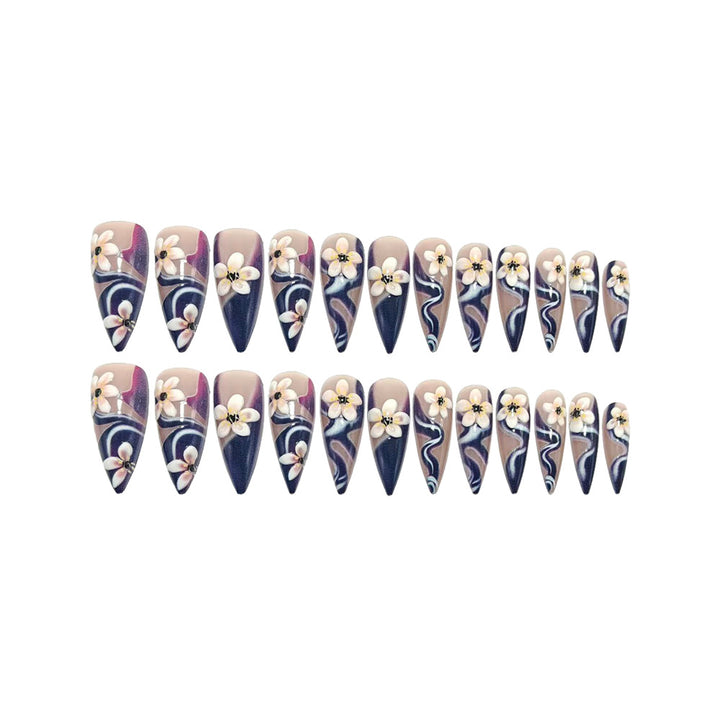 Extravagant Art Nails with Floral Design Bowlift