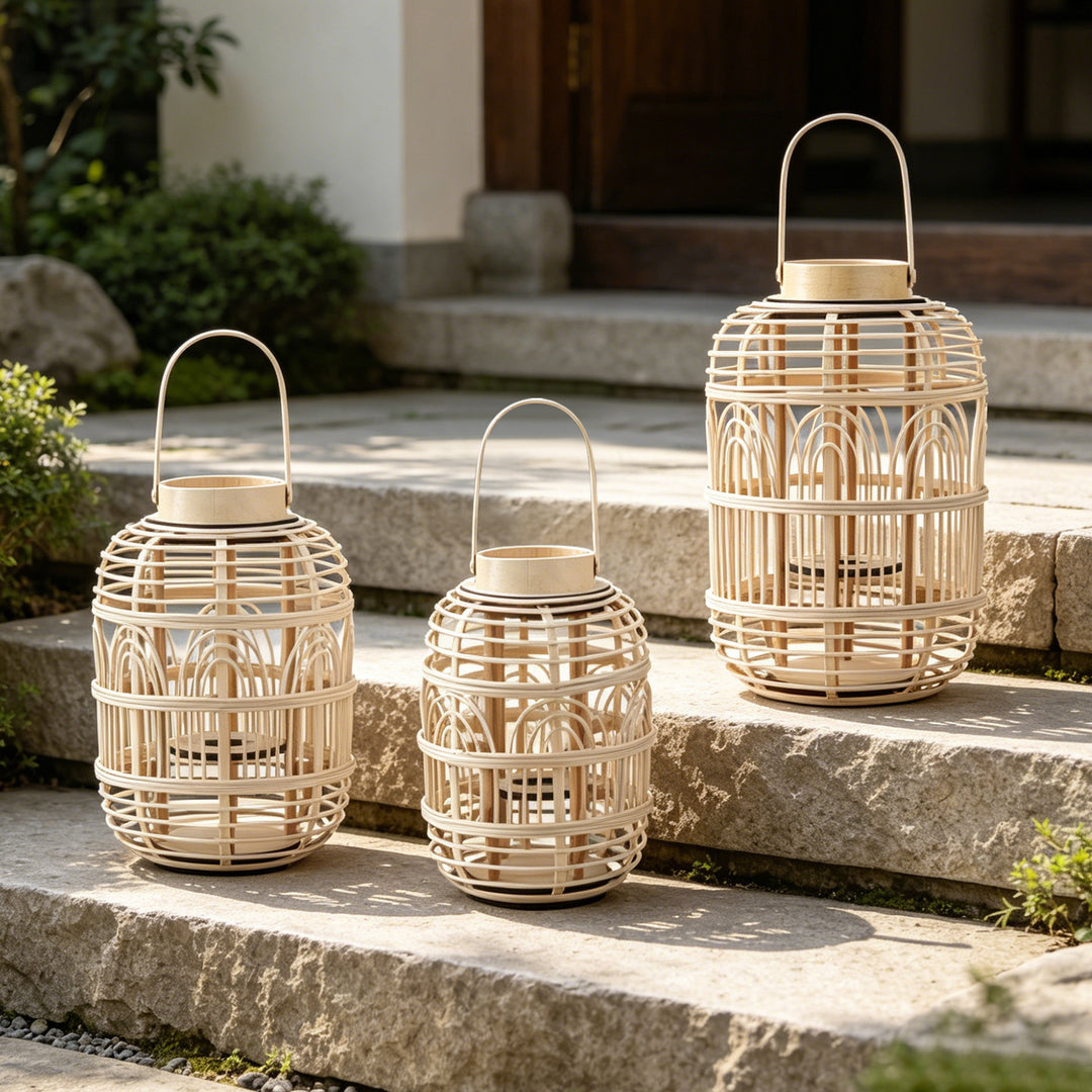 Decorative Rattan Lantern Bowlift