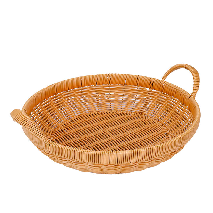 Handwoven Round Serving Basket Bowlift