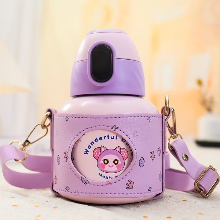Ladies insulated drinking bottle with stylish animal motif Bowlift