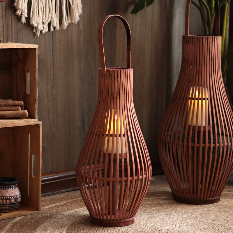 Elegant Rattan Lantern Bowlift