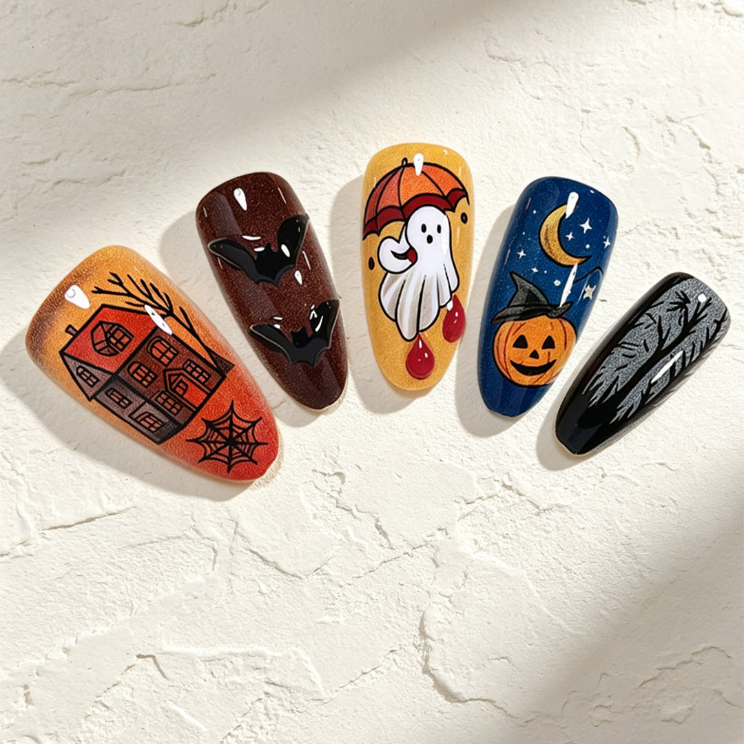 Halloween-Themed Nail Art Design Bowlift
