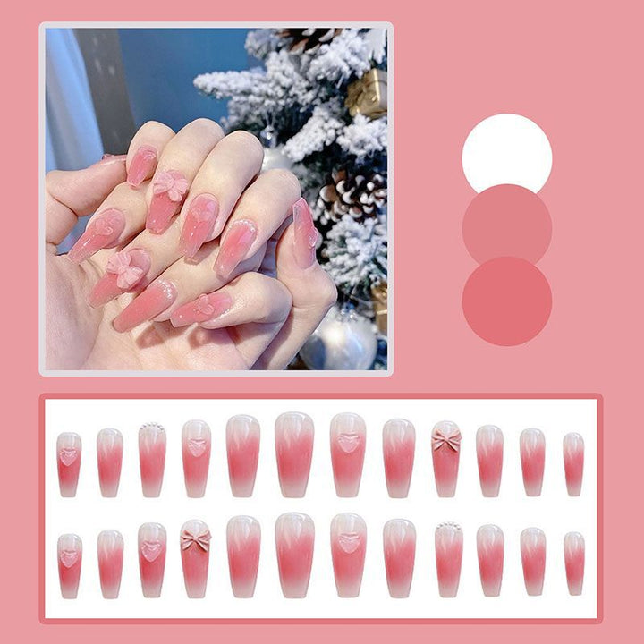 Decorative Ombre Press-On Nail Set Bowlift