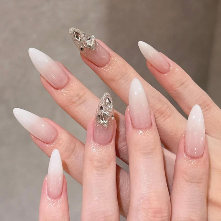 Artful Nail Art with Flower Design and Blue French Tip Bowlift