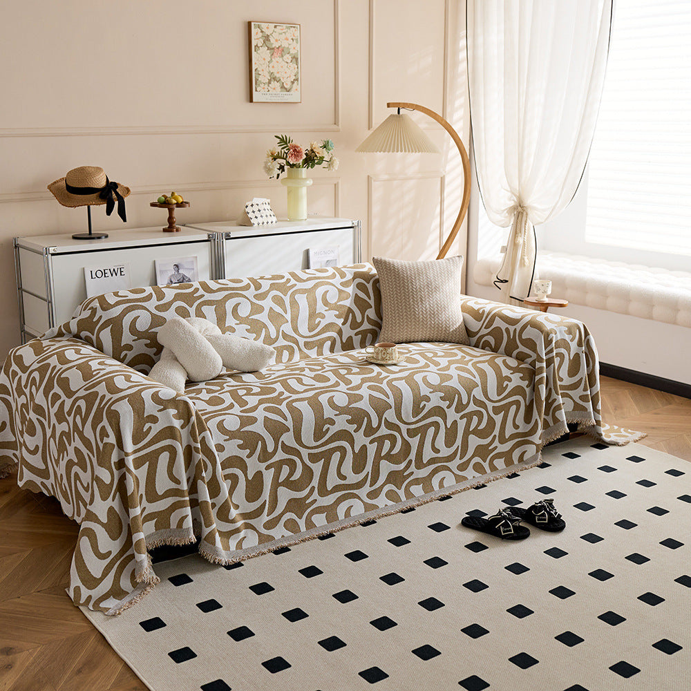 Cozy Abstract Patterned Sofa Throw Blanket