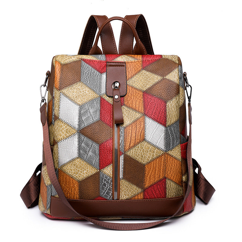 Geometric Pattern School Backpack Bowlift